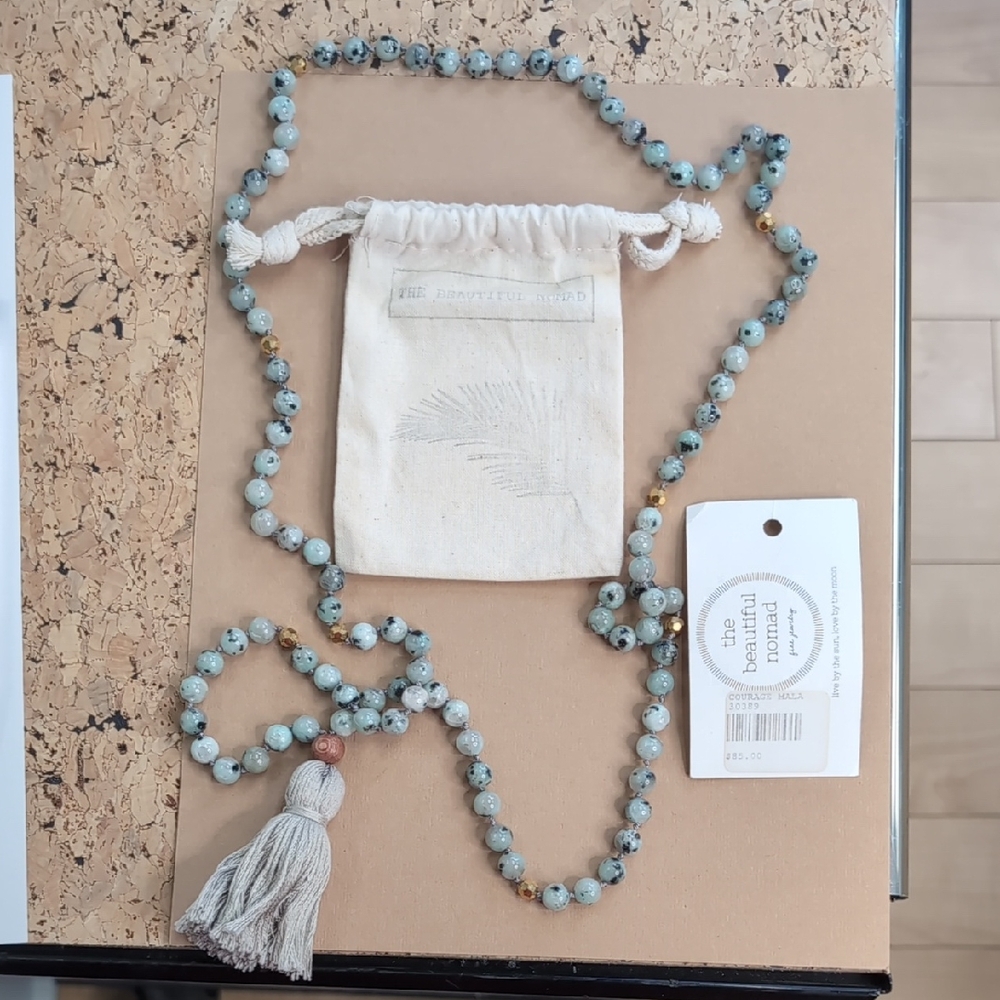 Artisan Beaded Necklace with Tassel
